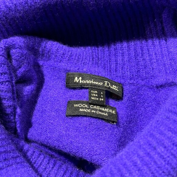 Massimo Dutti Purple Turtleneck Sweater - Picture 4 of 4